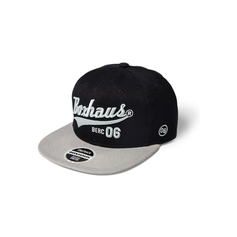 BOXHAUS Brand Sairon06 Snapback Cap black grey