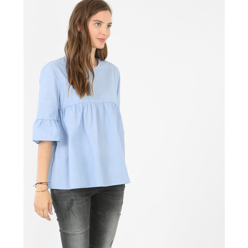 Peplum-Bluse Blau, Größe M -Pimkie- Mode für Damen