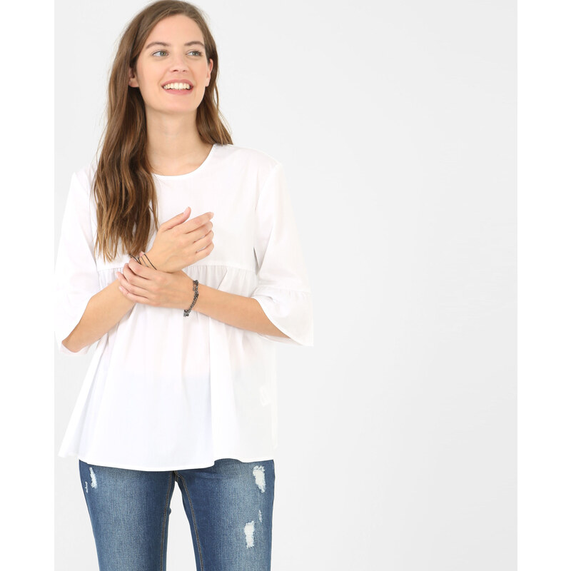 Peplum-Bluse Weiß, Größe M -Pimkie- Mode für Damen