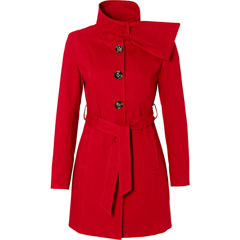BODYFLIRT Mantel langarm figurbetont in rot für Damen von bonprix