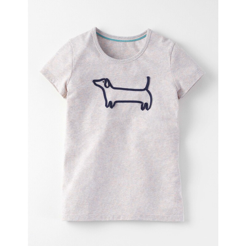 Schmales Shirt mit Grafikmuster Hundemotiv Mädchen Boden