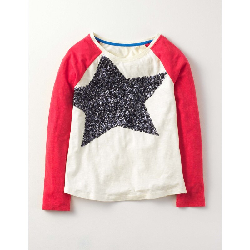 Baseball-T-Shirt mit Sternen Rot Mädchen Boden