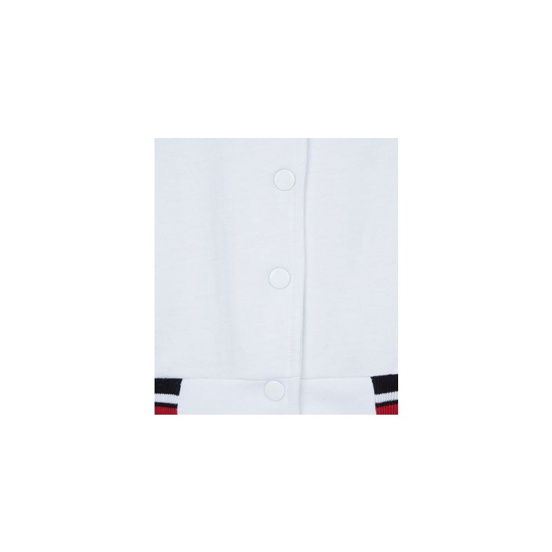 New Look Baseball-Jacke mit Streifenbesatz in Weiß für Teenager