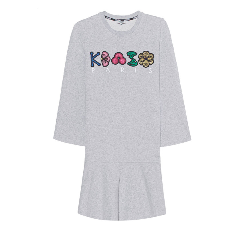 KENZO Sweat Dress Logo Grey