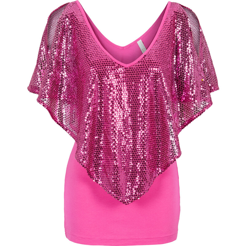 BODYFLIRT boutique Shirt halber Arm in pink für Damen von bonprix