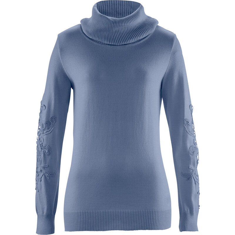 bpc selection premium Rollkragen-Pullover in blau für Damen von bonprix