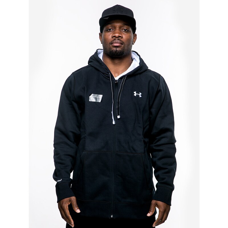 Under Armour Storm Rival Cotton Full Zip Hoody Black White White