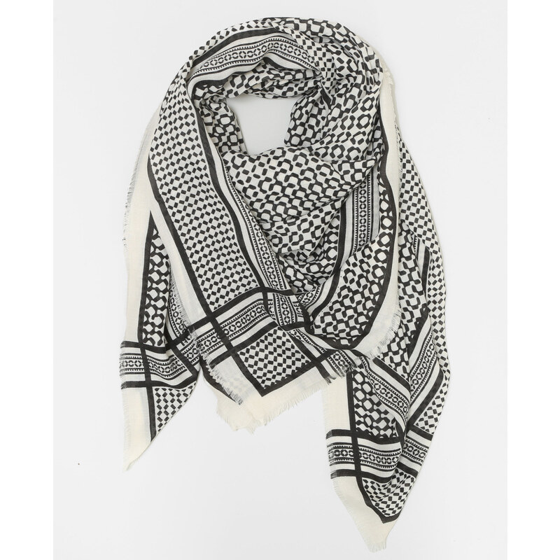 Halstuch im Stil einer Kufiya Altweiß, Größe 00 -Pimkie- Mode für Damen