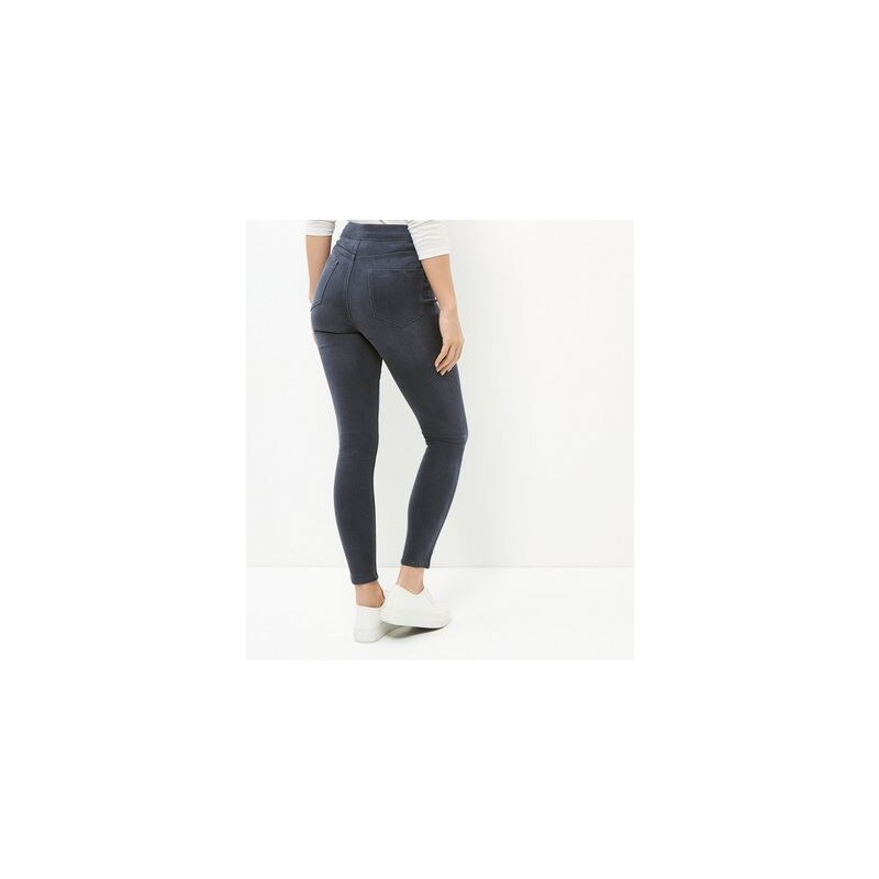 New Look Petite – Graue, superenge Skinny-Jeans mit hoher Taille