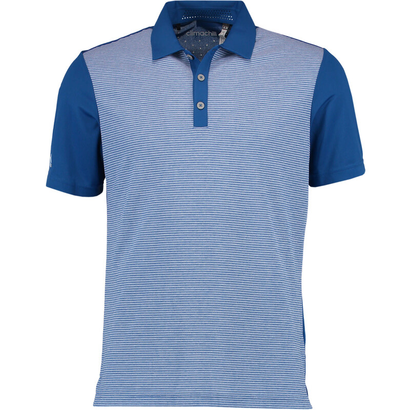 adidas Golf: Herren Golf Shirt Climachill Heather Stripe, aqua, verfügbar in Größe XL