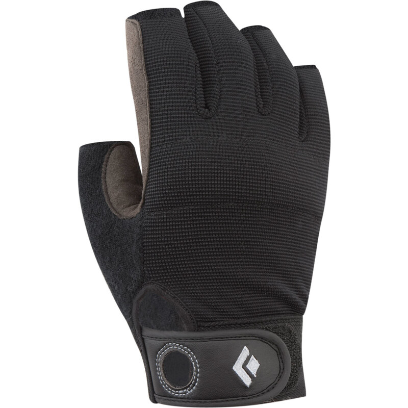 Black Diamond: Kletterhandschuhe / Klettersteighandschuhe Crag Half Finger Glove, schwarz, verfügbar in Größe XL