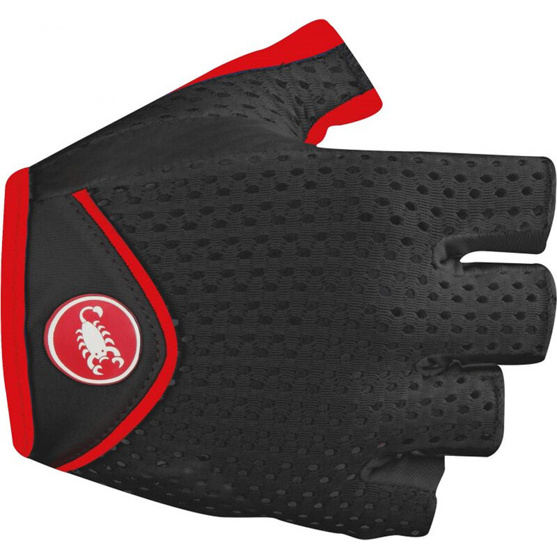 Castelli: Damen Radhandschuhe Tesoro W Glove, schwarz/rot, verfügbar in Größe L,S,XS