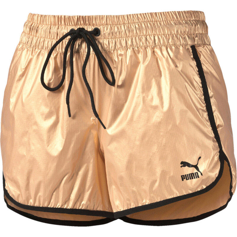 Puma: Damen Trainingsshorts Evolution Gold Shorts, gold, verfügbar in Größe L