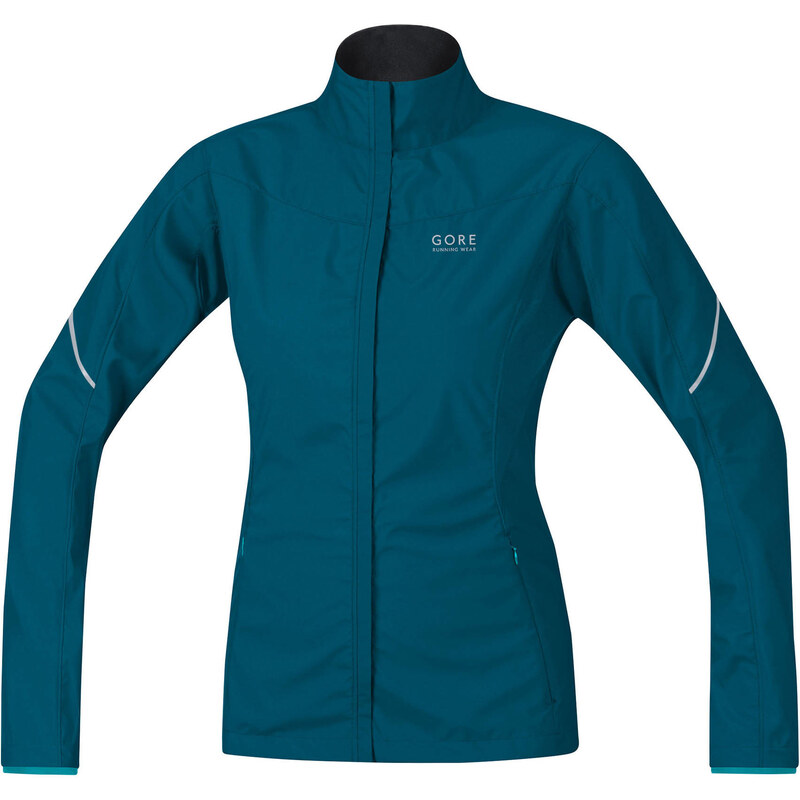 Gore Running Wear: Damen Laufjacke Essential Windstopper Active Shell Partial Jacke, petrol, verfügbar in Größe 38,36