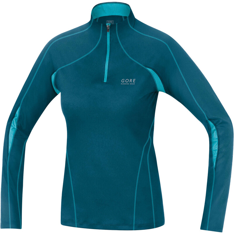 Gore Running Wear: Damen Laufshirt Essential Thermo Langarm, petrol, verfügbar in Größe 36,38,40