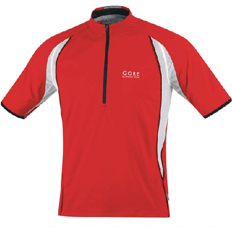 Gore Running Wear: Herren Laufshirt Air Zip Shirt, rot, verfügbar in Größe S