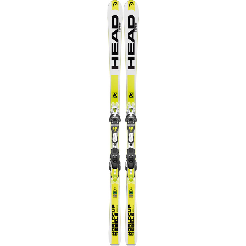 Head: Skier Race Carver Worldcup Rebel Speed inkl. Bindung FF 14, schwarz/gelb, verfügbar in Größe 165