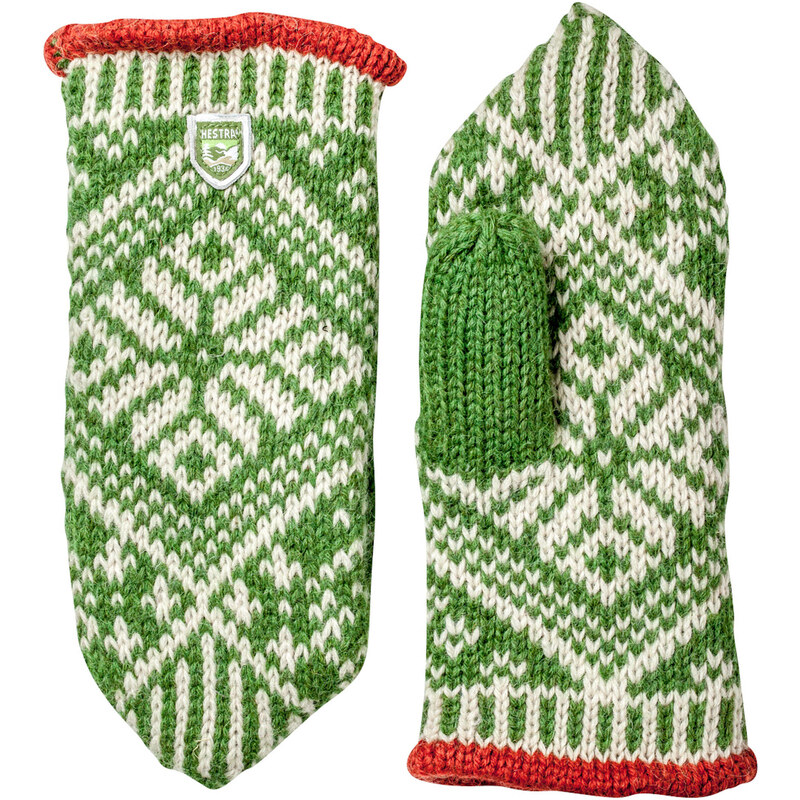 Hestra: Handschuhe / Fäustlinge / Fausthandschuhe Nordic Wool Mitt, grün, verfügbar in Größe 10