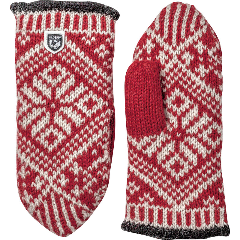 Hestra: Handschuhe / Fäustlinge / Fausthandschuhe Nordic Wool Mitt, rot, verfügbar in Größe 10