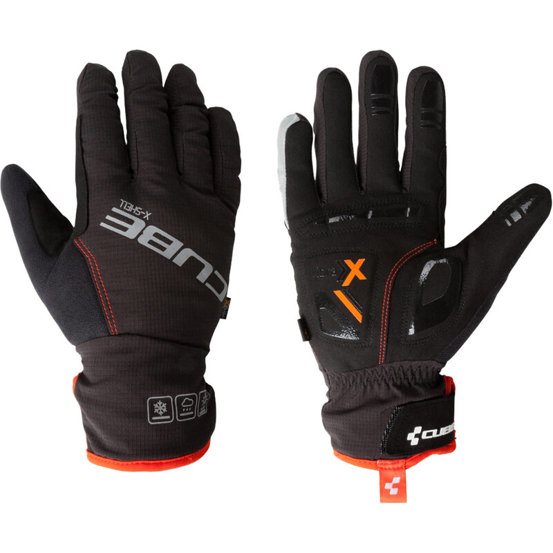 Cube: Herren Fahrradhandschuhe Natural Fit Handschuhe X-Shell Langfinger, schwarz, verfügbar in Größe L