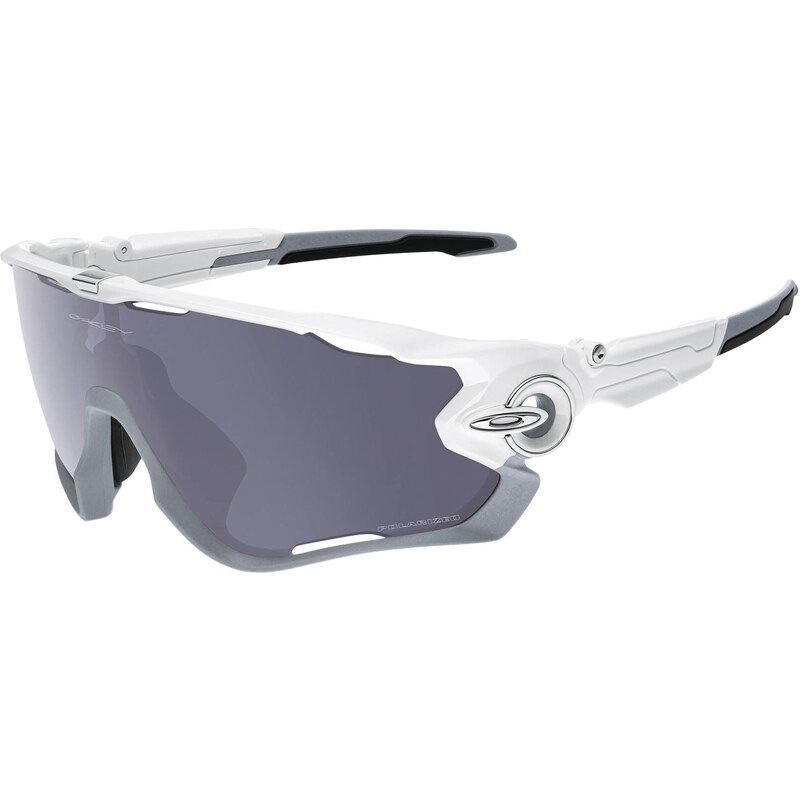 Oakley: Sonnenbrille Jawbreaker polished white / grey polarized