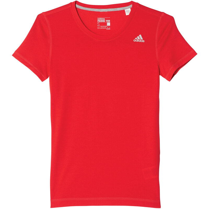 adidas Performance: Damen Trainingsshirt / Funktionsshirt Prime Tee, rot, verfügbar in Größe S