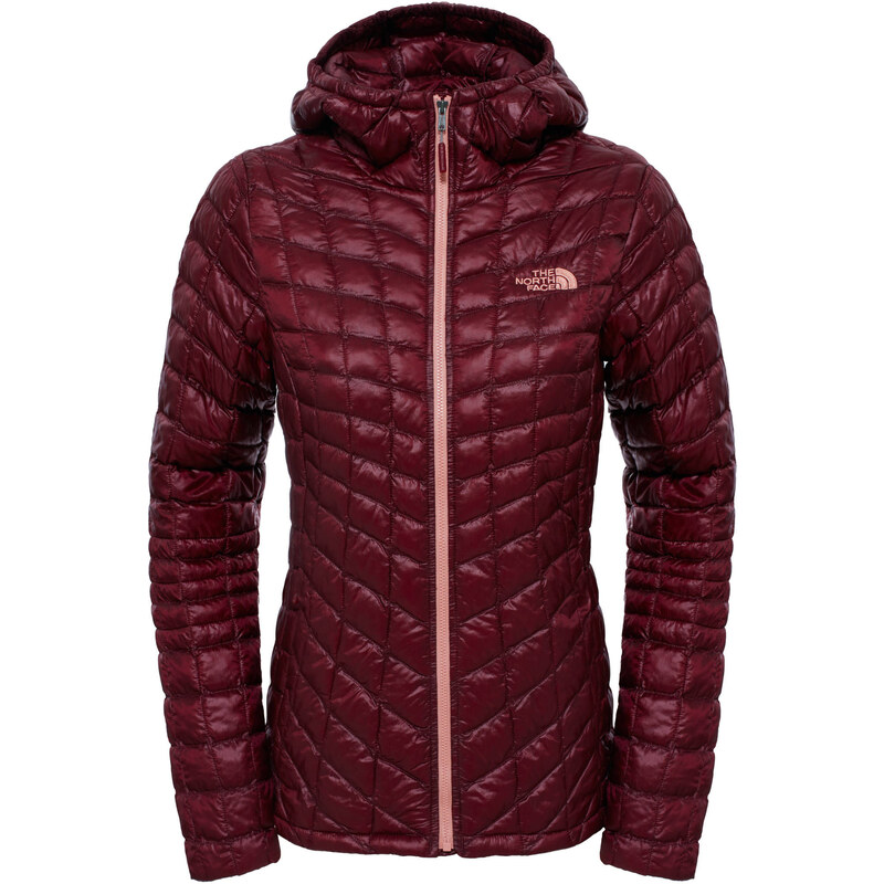 The North Face: Damen Outdoor-Steppjacke / Thermojacke mit Kapuze Thermoball Hoodie W, bordeaux, verfügbar in Größe S