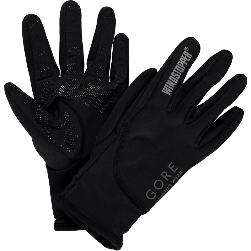 Gore Running Wear: Laufhandschuhe Essential SO Windstopper Gloves, schwarz, verfügbar in Größe M,L,XL,XXL,XXXL,S