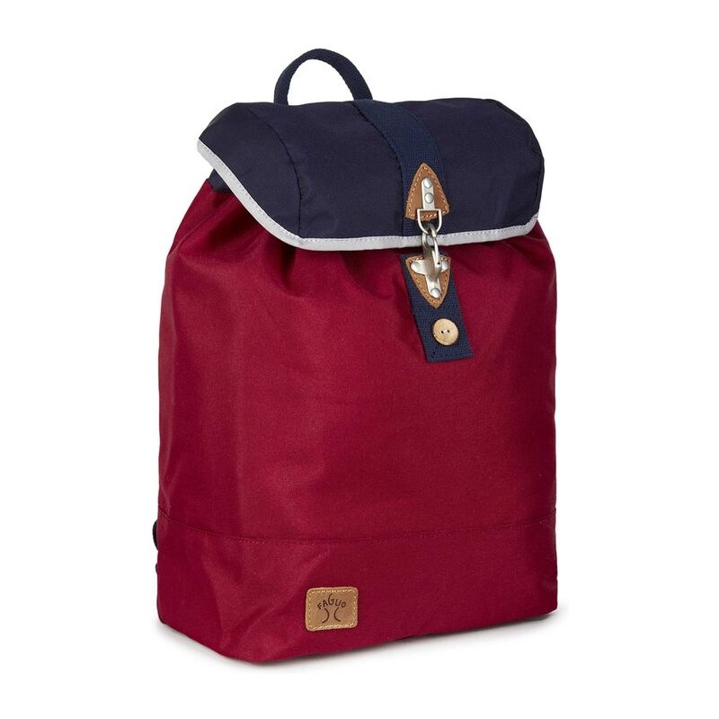 FAGUO Rot-blauer Rucksack aus Nylon mit Karabiner