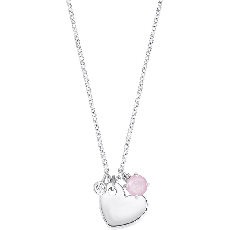 s.Oliver Mädchen Silber-Halskette Herz Rosa 2012520