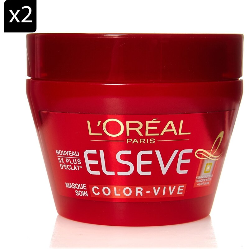 L'Oréal Paris 2-er Set Pflegemaske Color-Glanz - 300 ml