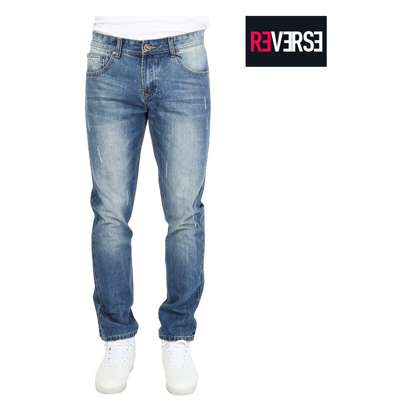 Re-Verse Regular Fit-Jeans mit Used-Details - 31
