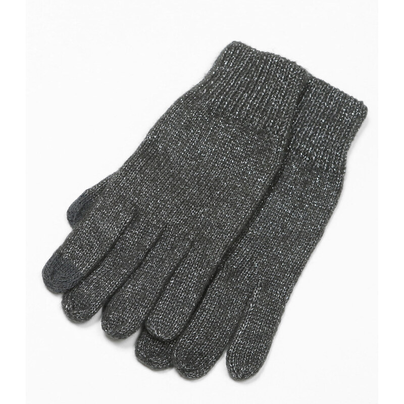 Lurex-Handschuhe kompatibel mit Smartphone Grau, Größe 00 -Pimkie- Mode für Damen