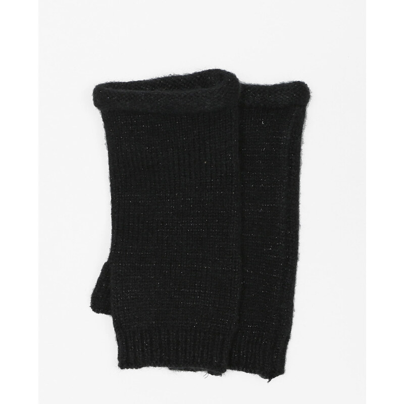 Halbfingerhandschuhe mit Lurex Schwarz, Größe 00 -Pimkie- Mode für Damen