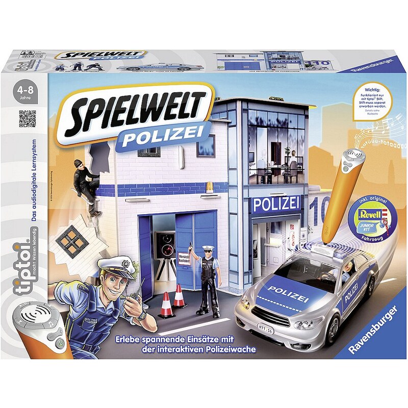 Ravensburger Set aus: Spielfiguren, Polizeiauto, Juwelier, Wache, »tiptoi®, Spielwelt Polizei«
