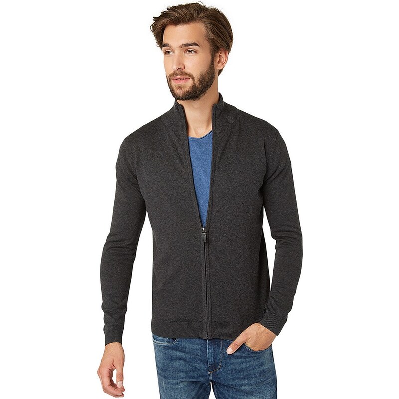 TOM TAILOR Strickjacke »basic zip jacket«