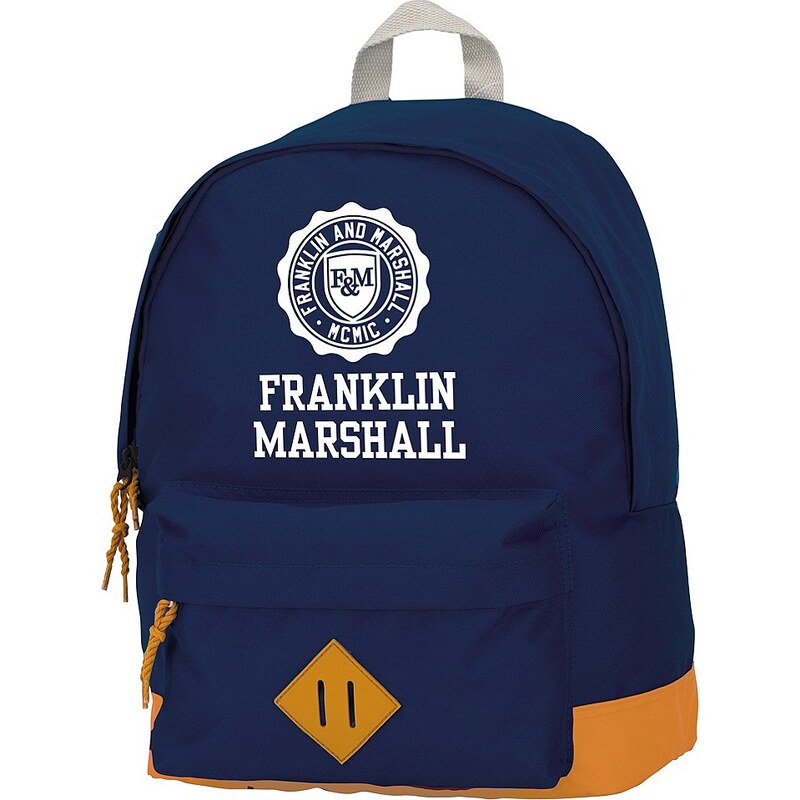 Franklin & Marshall, Rucksack mit gummiertem Bodenschutz, »Boys Backpack dunkelblau, groß«