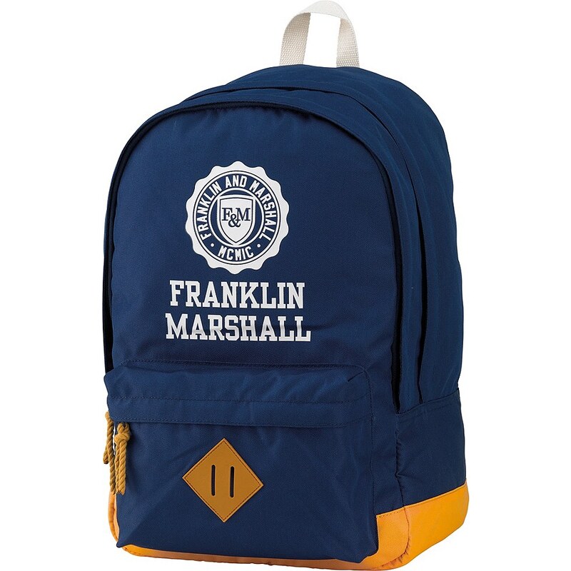 Franklin & Marshall, Rucksack mit gummiertem Bodenschutz, »Boys Backpack dunkelblau«