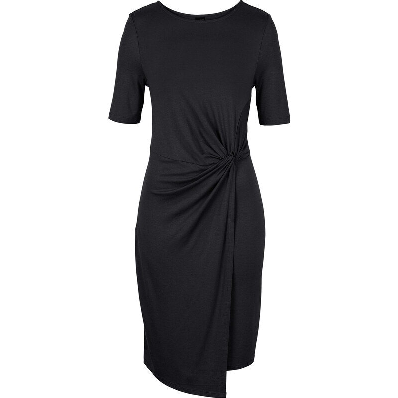 BODYFLIRT Kleid mit Knoten/Sommerkleid in schwarz von bonprix