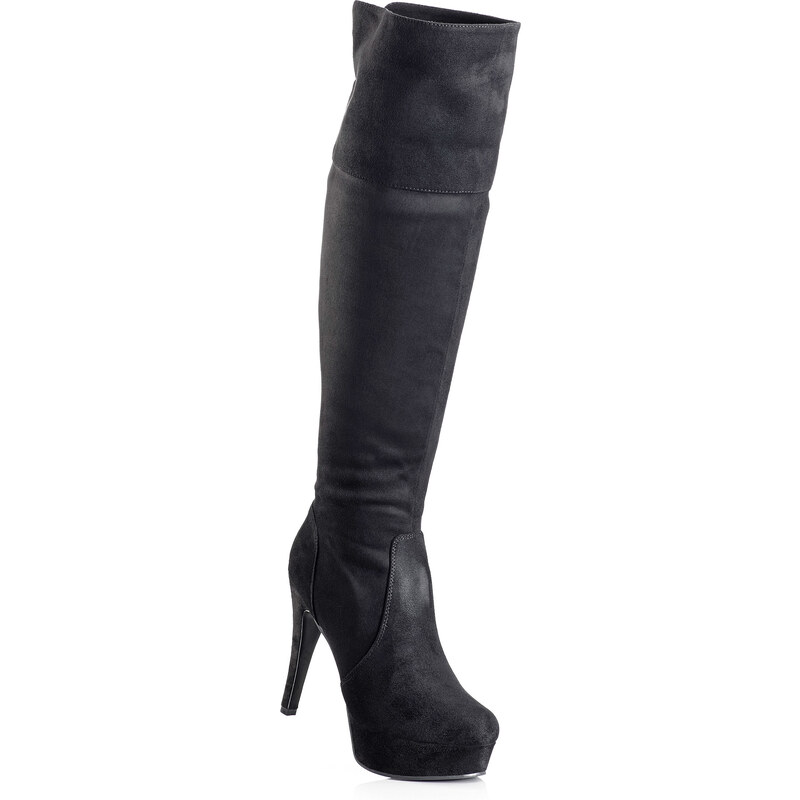 BODYFLIRT boutique Overknee-Stiefel in schwarz für Damen von bonprix