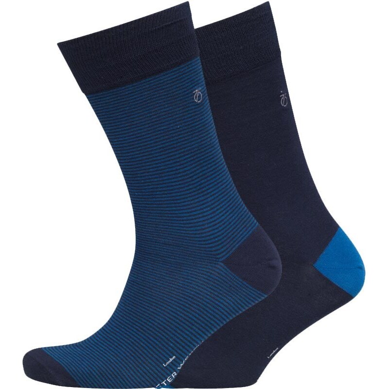 Peter Werth Men Two Pack Socks Blue