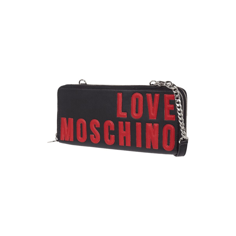 Love Moschino Clutch mit Label-Aufnähern