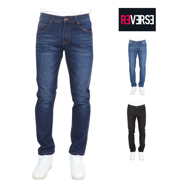 Re-Verse Slim Fit-Jeans klassisch - 30 - Schwarz