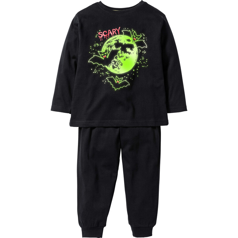 bpc bonprix collection Pyjama „Glow in the dark“ (2-tlg. Set) in schwarz für Jungen von bonprix