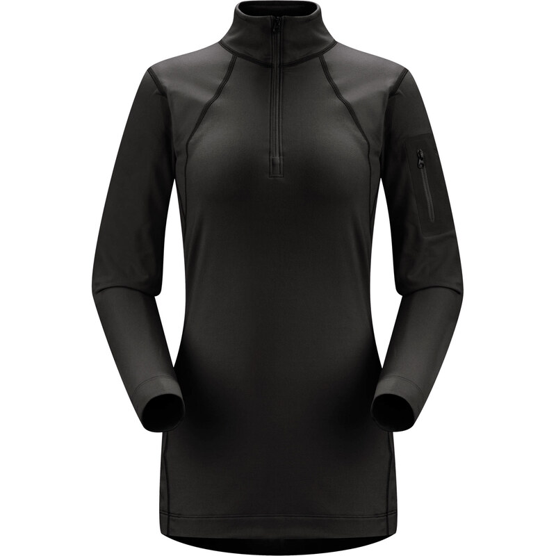 Arcteryx: Damen Funktionsshirt / Outdoor-Rolli Rho LT Zip Neck, schwarz, verfügbar in Größe S,M,L