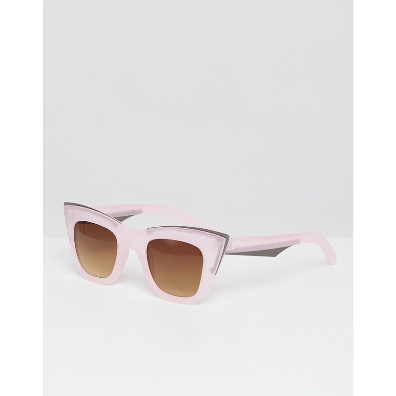 7X - Katzenaugen-Sonnenbrille im Retro-Look - Rosa