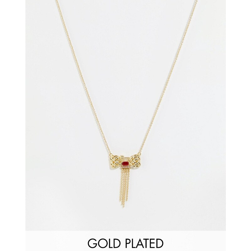 Les Néréides - Halskette mit Schleife - Gold