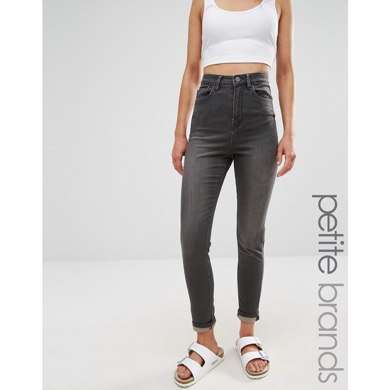 Waven Petite - Anika - Skinny-Jeans mit hohem Bund - Grau