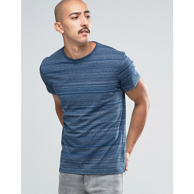 Cheap Monday - Standard-Streifen-T-Shirt in blauer Spacedye-Optik - Blau