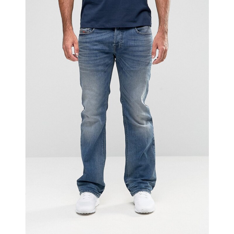 Diesel - Zatiny - Bootcut-Jeans in heller Waschung, 857N - Blau